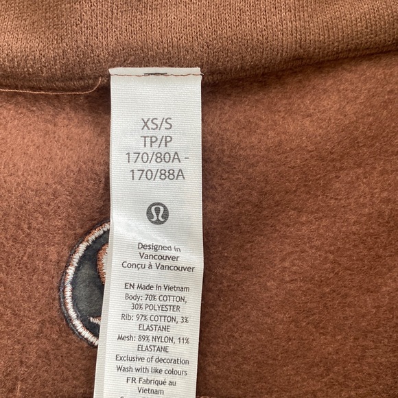 ❤️ Lululemon Scuba Funnel Half-Zip Java Size XS/S NWT - Picture 4 of 9